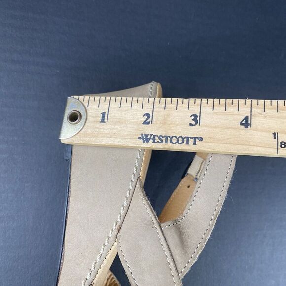 Women's La Plume Beige Leather Sandals - Size EU 39 / US 8.5 Pre Owned - Picture 15 of 16